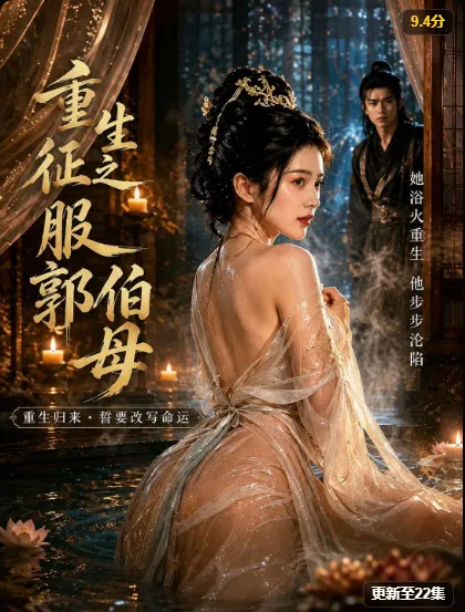 宠物先生短剧海报，月夜与锁链元素的奇幻群像